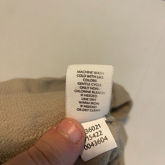 J Jill Women L Crop Pull On Pant Beige Crinkle Elastic Stretch Waist Lightweight - Picture 6 of 10